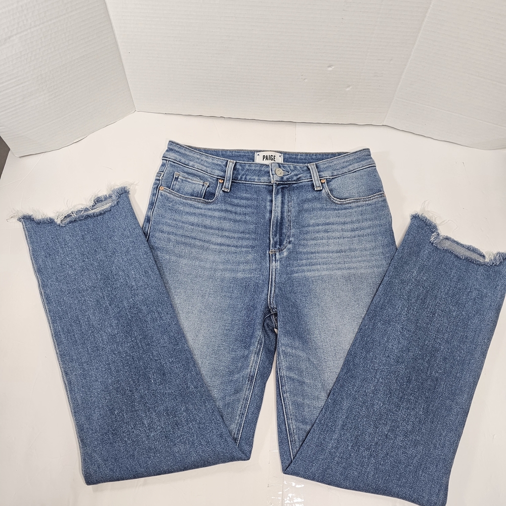 PAIGE Light Blue Cropped Jeans - Picture 10 of 12